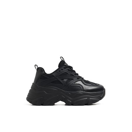 Cropp - Czarne sneakersy - czarny ze sklepu Cropp w kategorii Buty sportowe damskie - zdjęcie 169217686