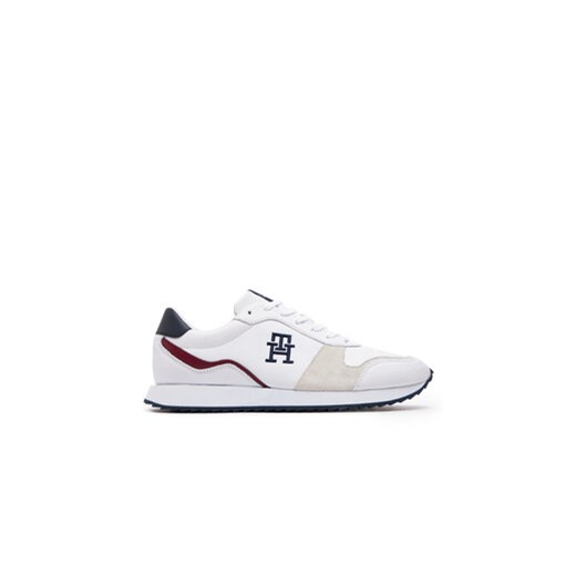 Tommy Hilfiger Sneakersy Runner Evo Lth Mix FM0FM04959 Biały ze sklepu MODIVO w kategorii Buty sportowe męskie - zdjęcie 169219555