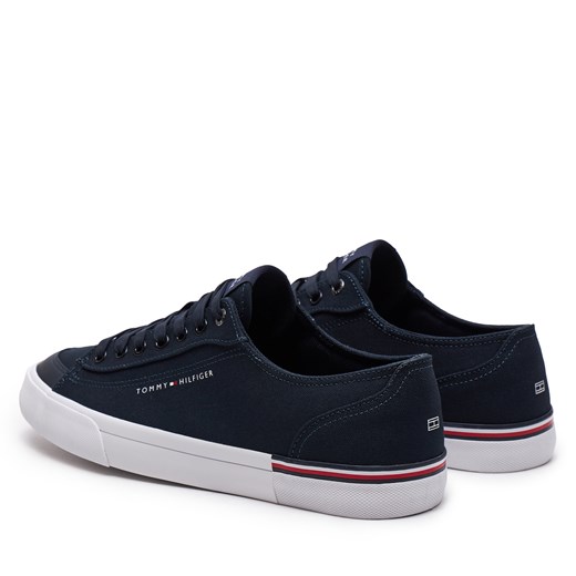 Tenisówki Tommy Hilfiger Corporate Vulc Canvas FM0FM04954 Blue DW5 Tommy Hilfiger 44 eobuwie.pl