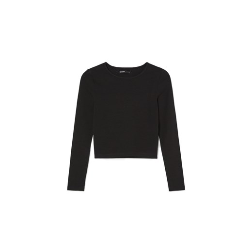 Cropp - Czarna bluzka basic - czarny ze sklepu Cropp w kategorii Bluzki damskie - zdjęcie 169220708