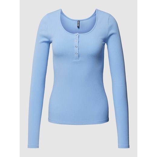 Bluzka z długim rękawem w jednolitym kolorze model ‘KITTE’ ze sklepu Peek&Cloppenburg  w kategorii Bluzki damskie - zdjęcie 169221255