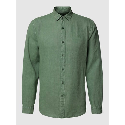 Koszula casualowa o kroju tailored fit z wyhaftowanym logo ze sklepu Peek&Cloppenburg  w kategorii Koszule męskie - zdjęcie 169221329