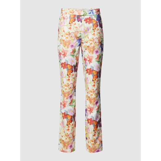 Spodnie materiałowe o kroju slim fit z kwiatowym wzorem model ‘LOLI’ Stehmann 42 Peek&Cloppenburg 