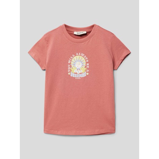 T-shirt z nadrukiem z logo ze sklepu Peek&Cloppenburg  w kategorii Bluzki dziewczęce - zdjęcie 169221847