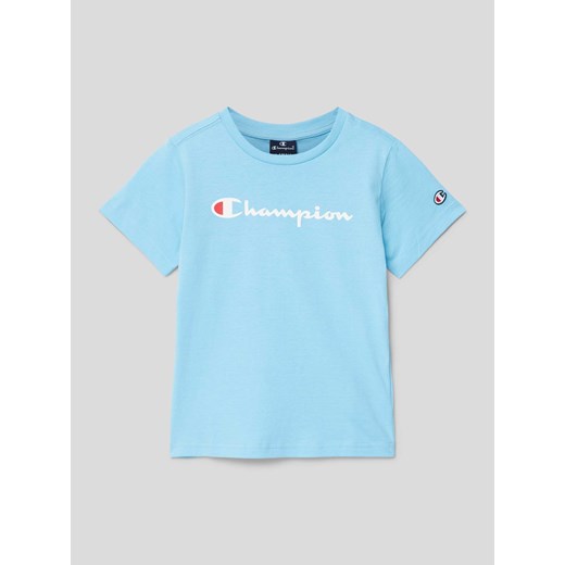 T-shirt z nadrukiem z logo ze sklepu Peek&Cloppenburg  w kategorii T-shirty chłopięce - zdjęcie 169221978