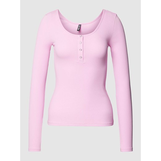Bluzka z długim rękawem w jednolitym kolorze model ‘KITTE’ ze sklepu Peek&Cloppenburg  w kategorii Bluzki damskie - zdjęcie 169221979