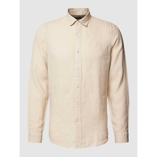 Koszula casualowa o kroju tailored fit z wyhaftowanym logo ze sklepu Peek&Cloppenburg  w kategorii Koszule męskie - zdjęcie 169222206