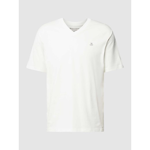 T-shirt z dekoltem w serek w jednolitym kolorze ze sklepu Peek&Cloppenburg  w kategorii T-shirty męskie - zdjęcie 169222358