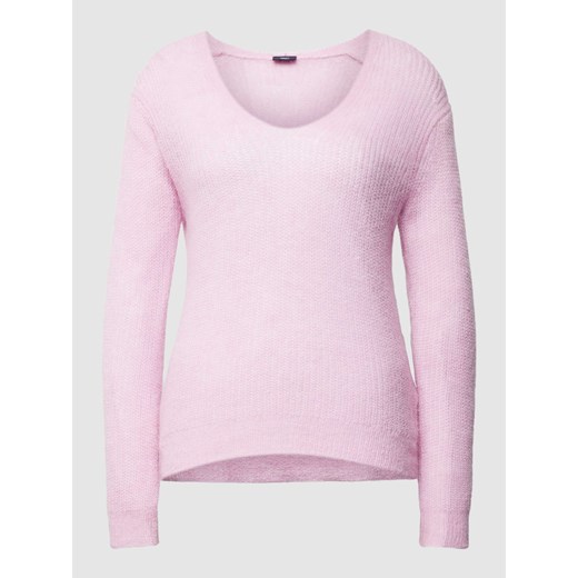 Sweter z dzianiny w jednolitym kolorze ze sklepu Peek&Cloppenburg  w kategorii Swetry damskie - zdjęcie 169222379