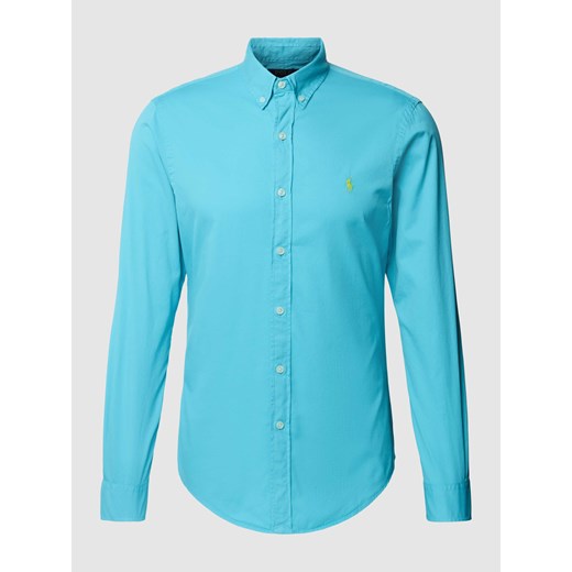Koszula casualowa o kroju slim fit z wyhaftowanym logo ze sklepu Peek&Cloppenburg  w kategorii Koszule męskie - zdjęcie 169222435