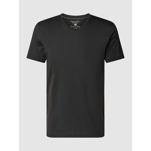 T-shirt z dekoltem w serek ze sklepu Peek&Cloppenburg  w kategorii T-shirty męskie - zdjęcie 169222487
