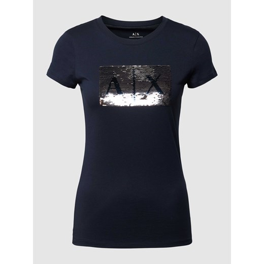 T-shirt z cekinowym obszyciem ze sklepu Peek&Cloppenburg  w kategorii Bluzki damskie - zdjęcie 169222706