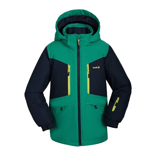 Kamik Kurtka narciarska &quot;Max&quot; w kolorze granatowo-zielonym ze sklepu Limango Polska w kategorii Kurtki chłopięce - zdjęcie 169226497