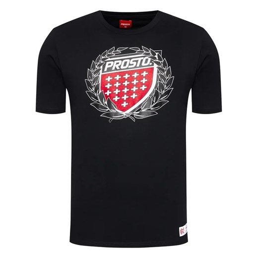 PROSTO. T-Shirt KLASYK Cesar 1031 Czarny Regular Fit Prosto. S MODIVO