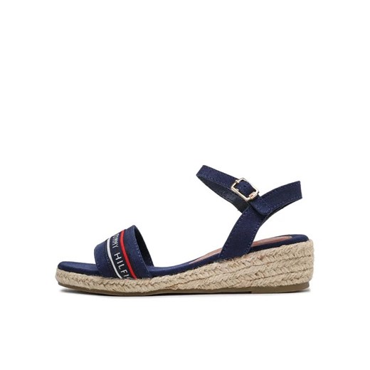 Tommy Hilfiger Espadryle Rope Wedge Sandal T3A7-32777-0048 M Granatowy Tommy Hilfiger 33 wyprzedaż MODIVO