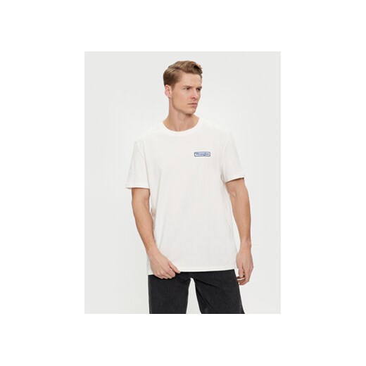 Wrangler T-Shirt Logo W760EE989 112334245 Biały Regular Fit Wrangler L promocyjna cena MODIVO