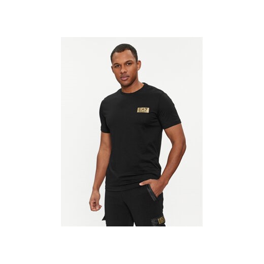 EA7 Emporio Armani T-Shirt 3DPT07 PJM9Z 1200 Czarny Regular Fit ze sklepu MODIVO w kategorii T-shirty męskie - zdjęcie 169232436