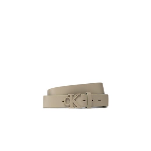 Calvin Klein Jeans Pasek Damski Round Mono Plaque Belt 30Mm K60K609832 Beżowy 95 MODIVO