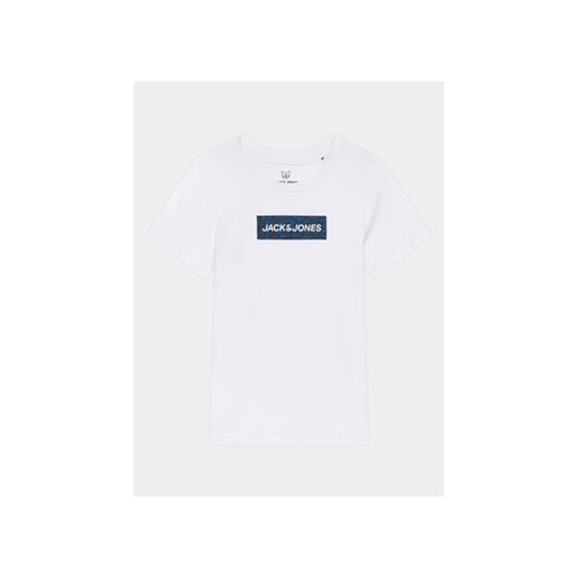 Jack&Jones Junior T-Shirt 12230890 Biały Standard Fit ze sklepu MODIVO w kategorii T-shirty chłopięce - zdjęcie 169232585