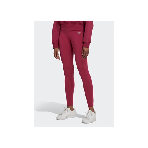 adidas Legginsy adicolor Essentials HM1821 Bordowy Tight Fit 34 wyprzedaż MODIVO