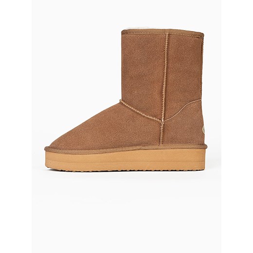 Śniegowce damskie Nicebay z weluru na platformie casual 