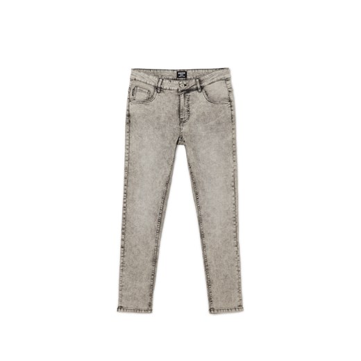 Cropp - Szare jeansy skinny - jasny szary ze sklepu Cropp w kategorii Jeansy męskie - zdjęcie 169234757