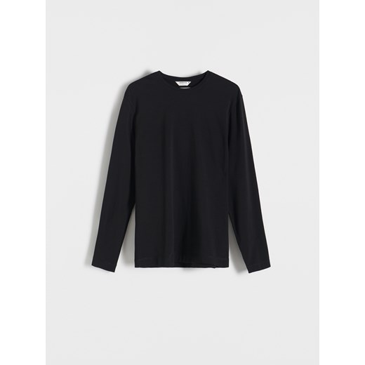 Reserved - Longsleeve slim fit - czarny ze sklepu Reserved w kategorii T-shirty męskie - zdjęcie 169235625
