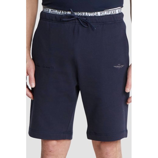 AERONAUTICA MILITARE Granatowe spodenki Bermuda, Rozmiar XXL ze sklepu outfit.pl w kategorii Spodenki męskie - zdjęcie 169236997