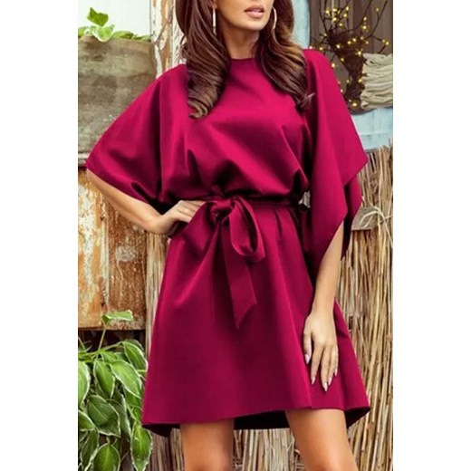 Sukienka MALIARA BORDO ze sklepu Ivet Shop w kategorii Sukienki - zdjęcie 169237115