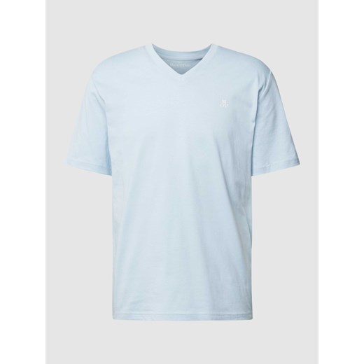 T-shirt z dekoltem w serek w jednolitym kolorze ze sklepu Peek&Cloppenburg  w kategorii T-shirty męskie - zdjęcie 169237739