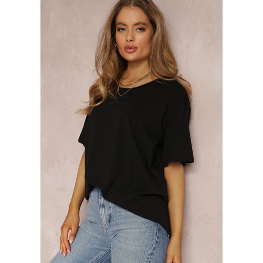 Czarny T-shirt Eraela ze sklepu Renee odzież w kategorii Bluzki damskie - zdjęcie 169238489