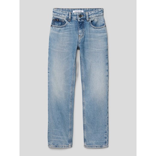 Jeansy o kroju regular fit z naszywką z logo model ‘MARBLE’ ze sklepu Peek&Cloppenburg  w kategorii Spodnie chłopięce - zdjęcie 169239247