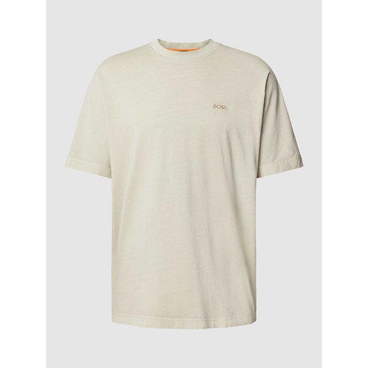 T-shirt z wyhaftowanym logo i okrągłym dekoltem ze sklepu Peek&Cloppenburg  w kategorii T-shirty męskie - zdjęcie 169239248