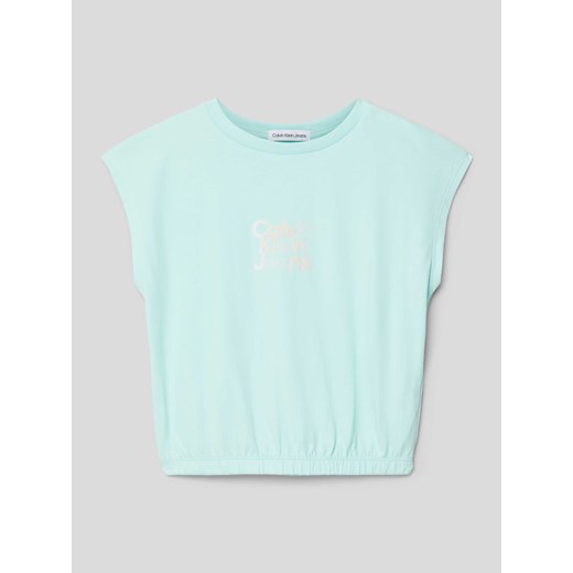 T-shirt z zaokrąglonym dołem model ‘GRADIENT’ ze sklepu Peek&Cloppenburg  w kategorii Bluzki dziewczęce - zdjęcie 169239318
