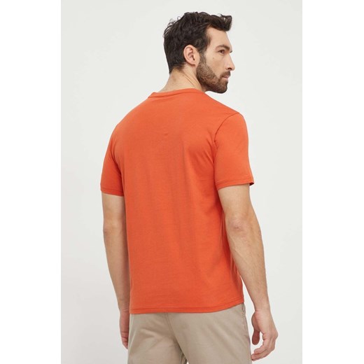 Napapijri t-shirt bawełniany męski kolor pomarańczowy gładki Napapijri XL ANSWEAR.com