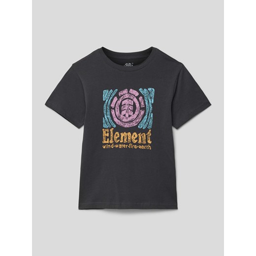 T-shirt chłopięce czarny Element z krótkimi rękawami 