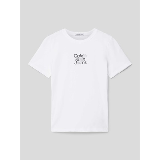 T-shirt z nadrukiem z logo model ‘GRADIENT’ ze sklepu Peek&Cloppenburg  w kategorii Bluzki dziewczęce - zdjęcie 169247136