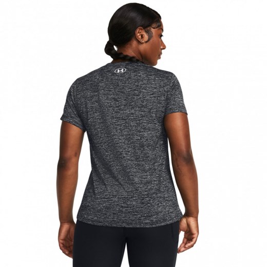 Damska koszulka treningowa Under Armour Tech SSV- Twist - szara ze sklepu Sportstylestory.com w kategorii Bluzki damskie - zdjęcie 169247588