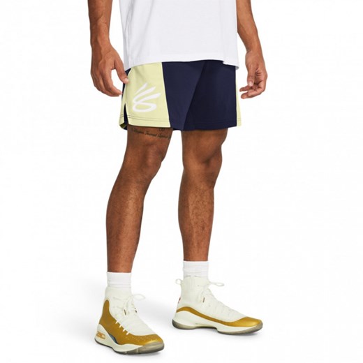 Męskie spodenki do koszykówki Under Armour Curry Splash Short - granatowe ze sklepu Sportstylestory.com w kategorii Spodenki męskie - zdjęcie 169247635