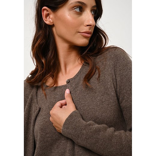 Sweter damski AUTHENTIC CASHMERE z dekoltem w serek 