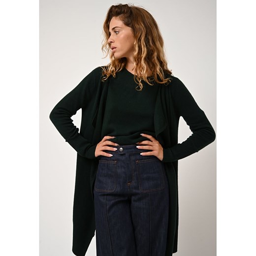 AUTHENTIC CASHMERE Kaszmirowy kardigan &quot;Chésery&quot; w kolorze ciemnozielonym ze sklepu Limango Polska w kategorii Swetry damskie - zdjęcie 169253059