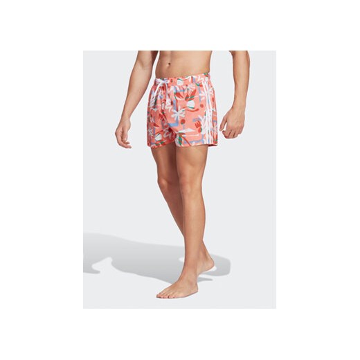 adidas Szorty kąpielowe Seasonal Floral CLX Very Short Length Swim Shorts HT2122 Pomarańczowy Regular Fit ze sklepu MODIVO w kategorii Kąpielówki - zdjęcie 169253287