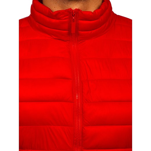 Czerwona pikowana przejściowa kurtka męska Denley 5M703 XL promocja Denley