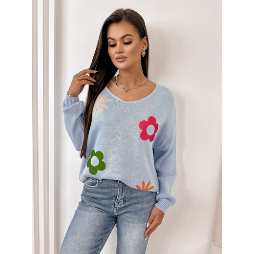 sweter bunnel błękitny uni ze sklepu UBRA w kategorii Swetry damskie - zdjęcie 169254565