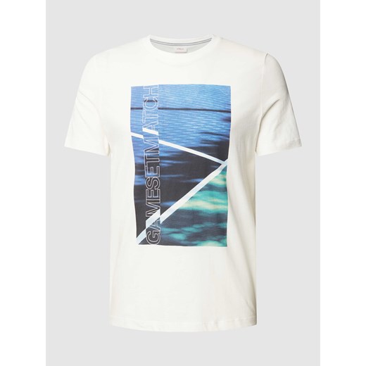 T-shirt z nadrukiem z motywem i okrągłym dekoltem ze sklepu Peek&Cloppenburg  w kategorii T-shirty męskie - zdjęcie 169255137