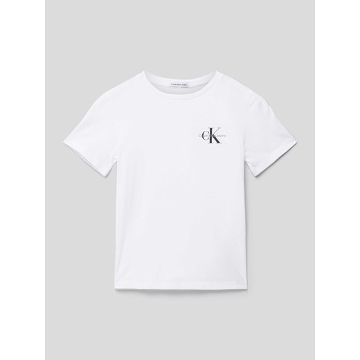 T-shirt z nadrukiem z logo model ‘CHEST MONOGRAM’ ze sklepu Peek&Cloppenburg  w kategorii T-shirty chłopięce - zdjęcie 169255519