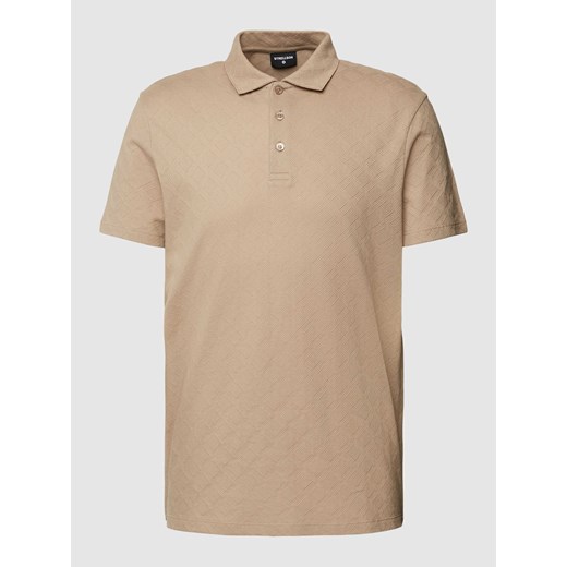 Koszulka polo z fakturowanym wzorem model ‘Fadu’ ze sklepu Peek&Cloppenburg  w kategorii T-shirty męskie - zdjęcie 169255617