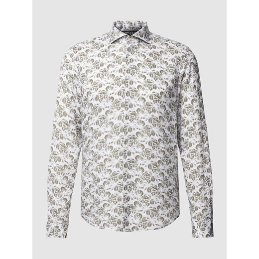 Koszula biznesowa o kroju slim fit ze wzorem na całej powierzchni ze sklepu Peek&Cloppenburg  w kategorii Koszule męskie - zdjęcie 169255838