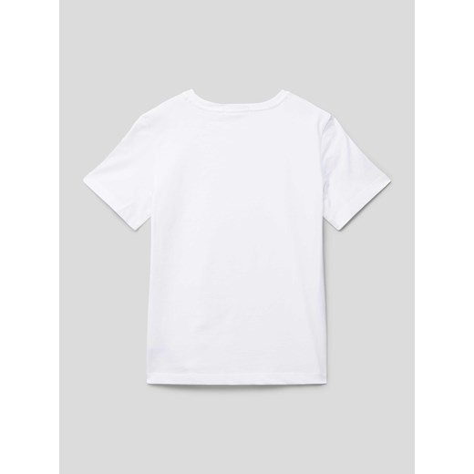 T-shirt chłopięce biały Calvin Klein bawełniany z krótkimi rękawami 