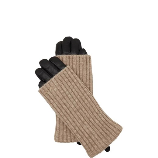 Liu Jo Skórzane rękawiczki | z dodatkiem wełny ze sklepu Gomez Fashion Store w kategorii Rękawiczki damskie - zdjęcie 169258246